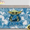 Detroit Lions Baby Yoda Rubber Doormat