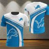 Detroit Lions Blue White T-Shirt