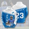 Detroit Lions Darius Slay JR Honolulu Blue White Pullover Hoodie