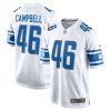 Detroit Lions Jack Campbell Nike White Away NFL Game Jersey