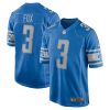 Detroit Lions Jack Fox Nike Blue NFL Game Jersey