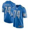 Detroit Lions Kayode Awosika Nike Blue Home NFL Game Jersey