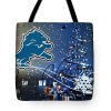 Detroit Lions Merry Christmas Tote Bag