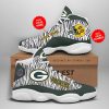 Green Bay Packers Custom Name Number Air Jordan 13 Shoes V6