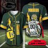 Green Bay Packers Custom Name Number Yellow Fire Ball Baseball Jersey