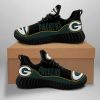 Green Bay Packers Green Black Big Logo Sneaker Reze Sneakers