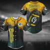 Green Bay Packers Green Yellow Big Ball Baseball Jersey