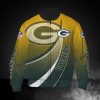 Green Bay Packers Yellow Big Logo Curve Bomber Jacket
