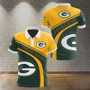 Green Bay Packers Yellow Green Big Logo Version Polo Shirt