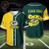 Green Bay Packers Yellow Green Chesse Love You Baseball Jersey