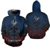 Houston Texans Halloween Pumpkin Skull Zip Up Hoodie