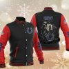 Indianapolis Colts Black Red Skull Baseball Jacket
