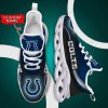 Indianapolis Colts Custom Name Royal Blue Max Soul Shoes