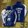 Indianapolis Colts Darius Leonard Blue White Stripes Pullover Hoodie