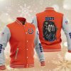 Indianapolis Colts Orange Skull Baseball Jacket