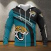 Jacksonville Jaguars Teal Black Zip Up Hoodie