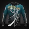 Jacksonville Jaguars Teal Black Zip Up Hoodie V3
