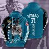 Jacksonville Jaguars Tony Boselli Teal Black Stripes Pullover Hoodie