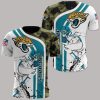 Jacksonville Jaguars White Teal Camo T-Shirt