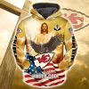 Kansas City Chiefs Custom Name Gold Under God Pullover Hoodie