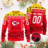 Kansas City Chiefs Custom Name Number Ugly Christmas Sweater V3