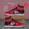 Kansas City Chiefs Custom Name Red Black Air Jordan 1 High Sneakers
