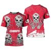 Kansas City Chiefs Red Skull Halloween T-Shirt