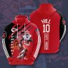 Kansas City Chiefs Tyreek Hill Red Black Stripes Pullover Hoodie