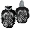 Las Vegas Raiders Black Skull Demon Zip Up Hoodie