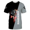 Las Vegas Raiders Punisher Skull Silver Black T-Shirt