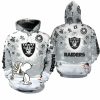 Las Vegas Raiders Snoopy Silver Christmas Pullover Hoodie