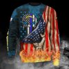 Los Angeles Chargers American Flag Sweatshirt V2
