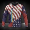 Los Angeles Chargers American Flag Zip Up Hoodie