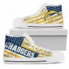 Los Angeles Chargers Blue Gold High Top Shoes V2