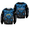 Los Angeles Chargers Blue Rose Black Sweatshirt