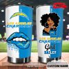 Los Angeles Chargers Custom Name Lips Tumbler