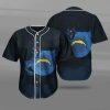 Los Angeles Chargers Gold Blue Skull Baseball Jersey