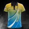 Los Angeles Chargers Gold Blue Skull Polo Shirt