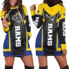 Los Angeles Rams Blue Black Women Hoodie Dress