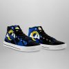Los Angeles Rams Blue Scratch High Top Shoes