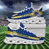 Los Angeles Rams Custom Name Blue Golden Max Soul Shoes