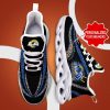 Los Angeles Rams Custom Name Leopard Prints Glitter Max Soul Shoes
