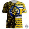 Los Angeles Rams Custom Name Number Black Yellow Skull T-Shirt