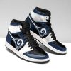 Los Angeles Rams Dark Blue White Air Jordan 1 High Sneakers