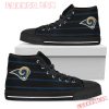 Los Angeles Rams Edge Straight Black High Top Shoes