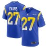 Los Angeles Rams Tiyon Evans Nike Royal NFL Game Jersey
