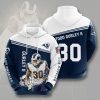 Los Angeles Rams Todd Gurley Blue White Pullover Hoodie
