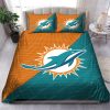Miami Dolphins Aqua Orange Bedding Set