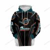Miami Dolphins Black Zip Up Hoodie