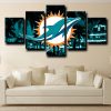 Miami Dolphins City 5 Panel Canvas